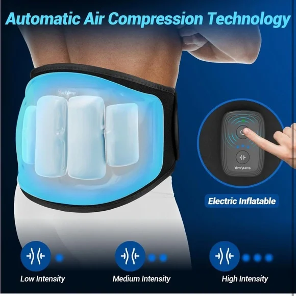 Auto Air Compression Cold Therapy with Large Back Brace & Ice Bag